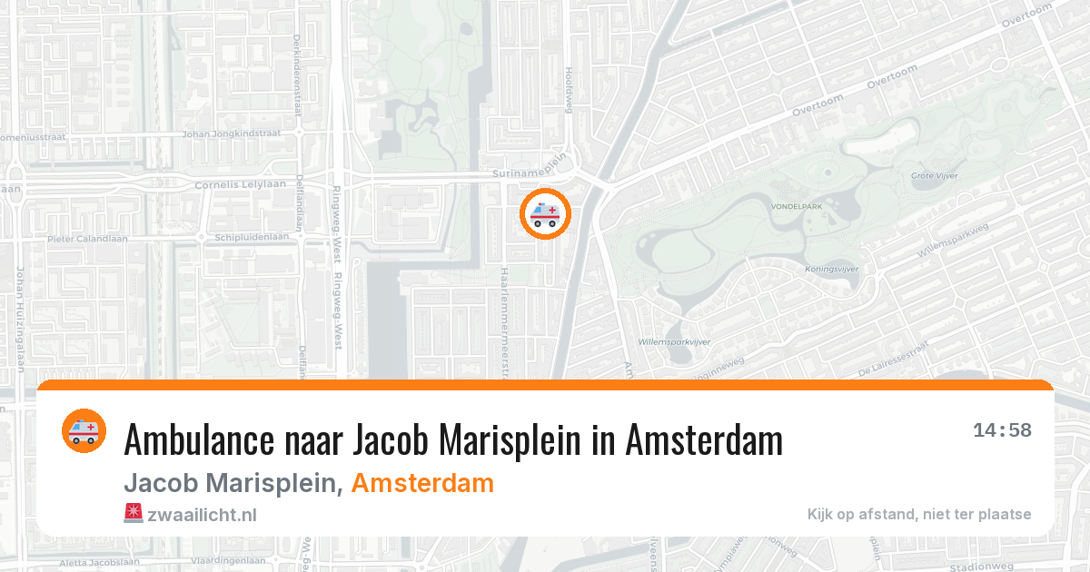 Ambulance naar Jacob Marisplein in Amsterdam — 12 jun 2026