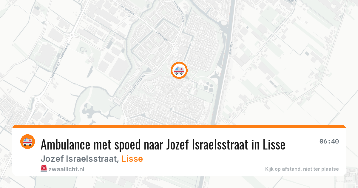 Ambulance met spoed naar Jozef Israelsstraat in Lisse — 30 jun 2026