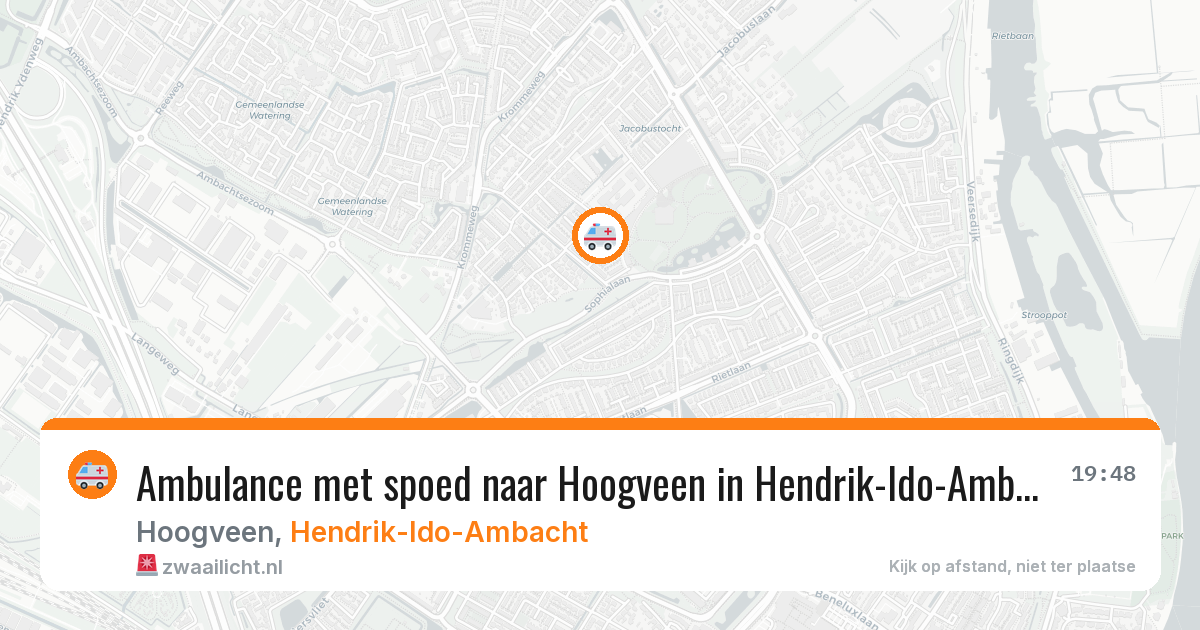 Ambulance met spoed naar Hoogveen in Hendrik-Ido-Ambacht — 13 jun 2026