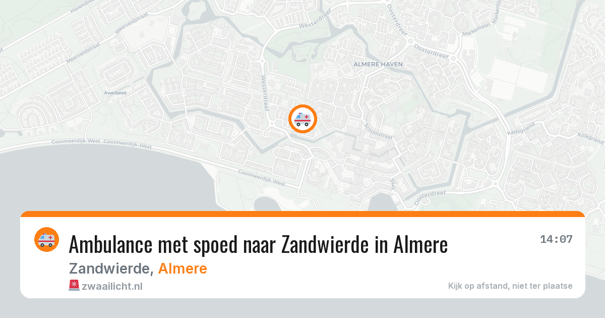 Ambulance met spoed naar Zandwierde in Almere — 3 mei 2026