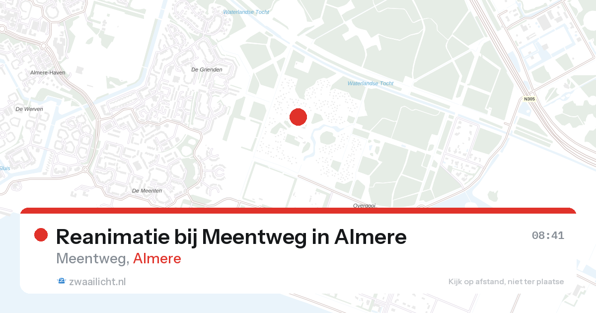 Reanimatie bij Meentweg in Almere — 17 mei 2026