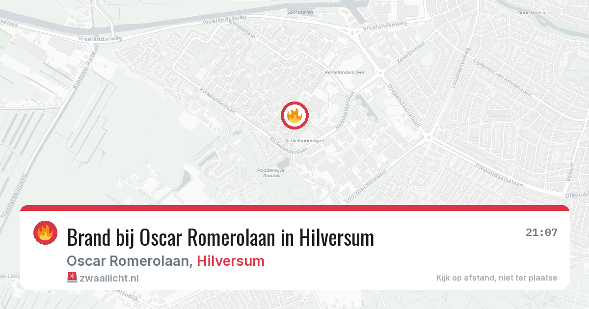 Brand bij Oscar Romerolaan in Hilversum — 12 mei 2026
