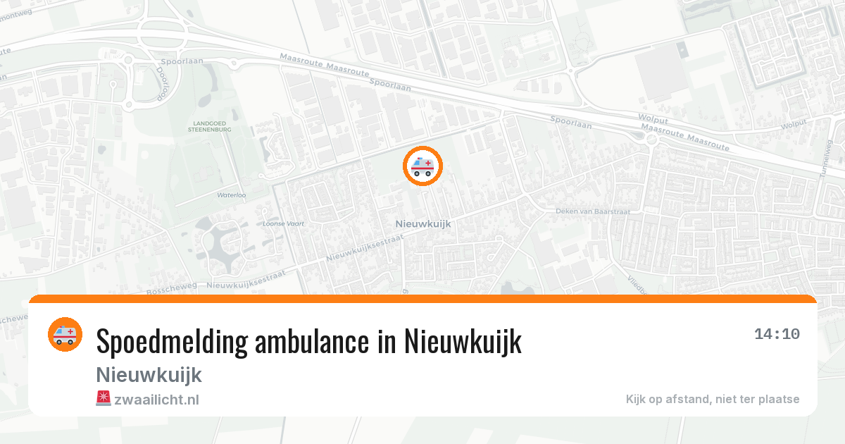 Spoedmelding ambulance in Nieuwkuijk — 22 jan 2026