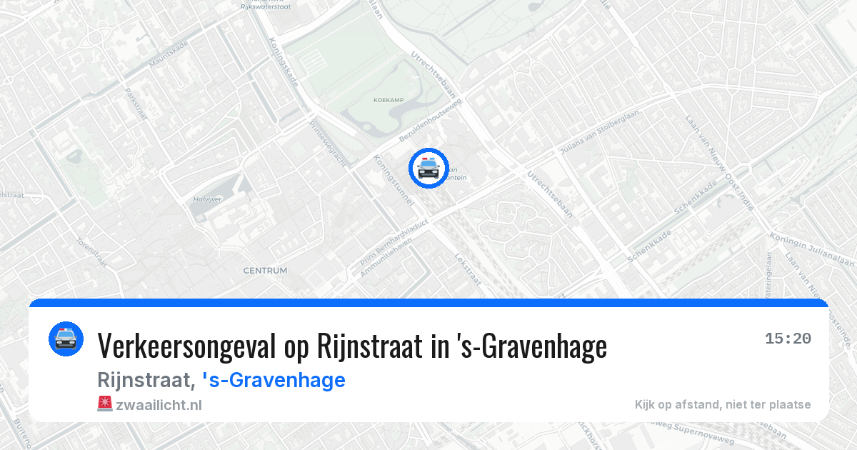 Verkeersongeval op Rijnstraat in 's-Gravenhage — 9 apr 2026