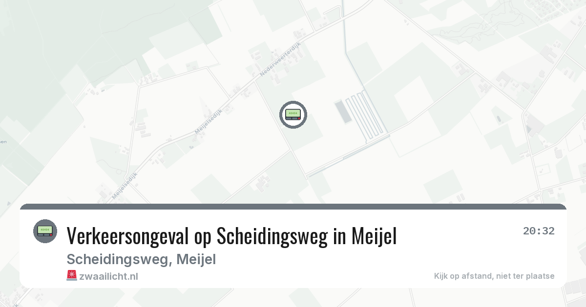 Verkeersongeval op Scheidingsweg in Meijel — 6 aug 2026