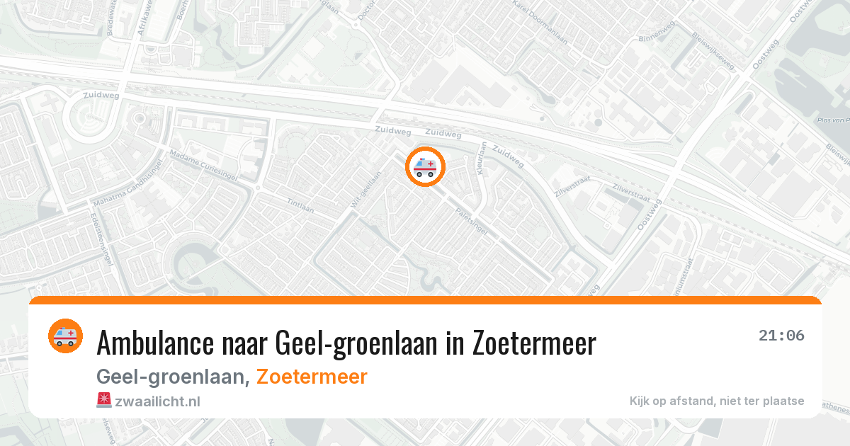 Ambulance naar Geel-groenlaan in Zoetermeer — 13 jun 2026
