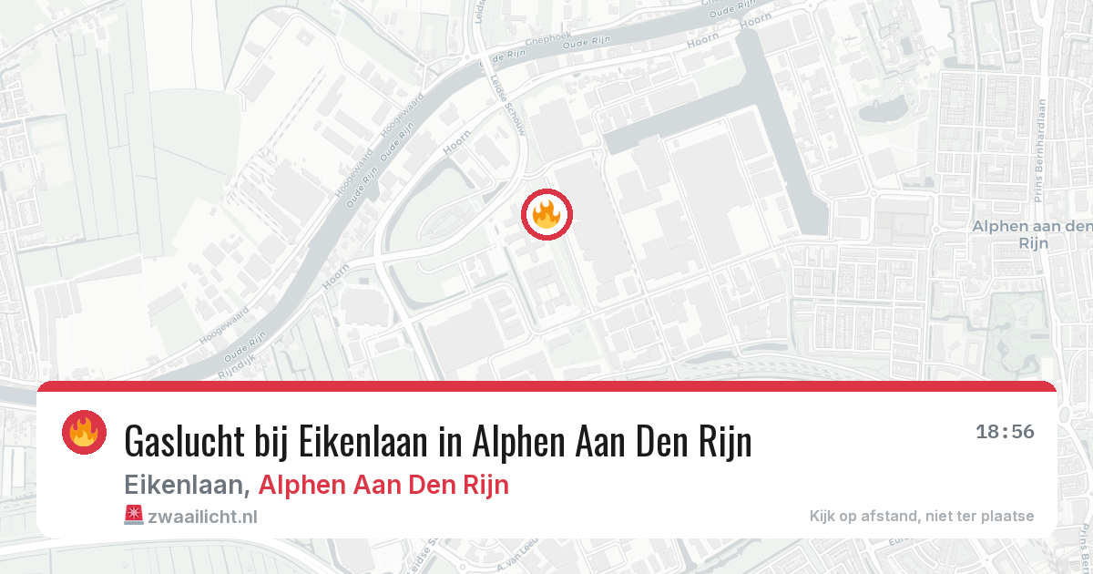 Gaslucht bij Eikenlaan in Alphen Aan Den Rijn — 8 apr 2026