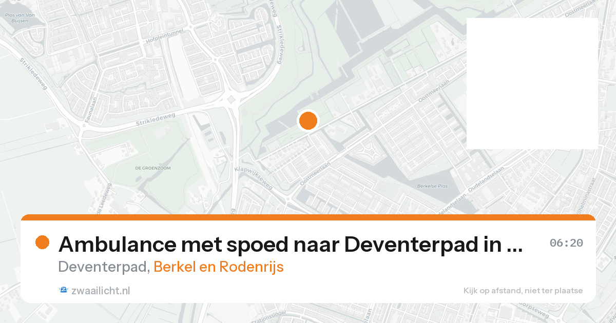 Ambulance met spoed naar Deventerpad in Berkel en Rodenrijs — 20 jul 2026