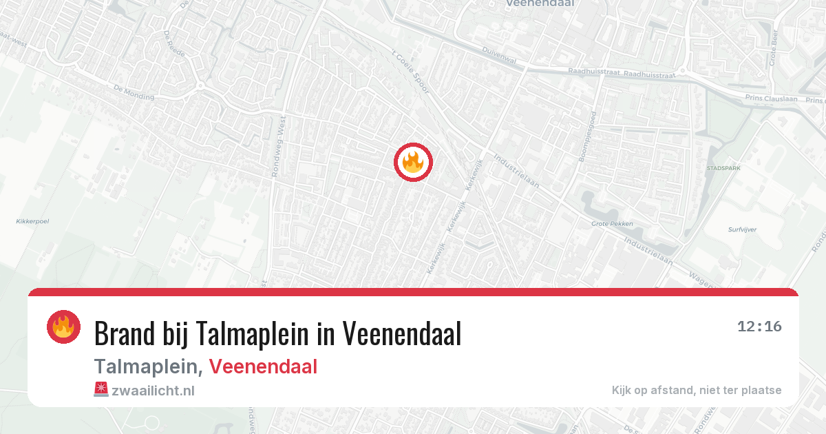 Brand bij Talmaplein in Veenendaal — 25 jun 2026