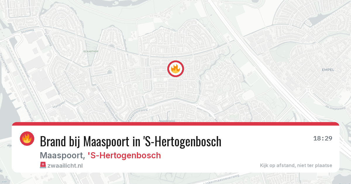 Brand bij Maaspoort in 'S-Hertogenbosch — 7 mei 2026