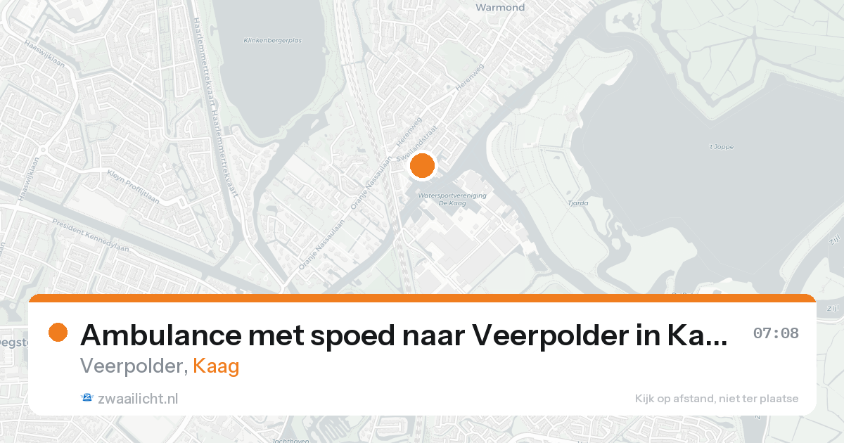 Ambulance met spoed naar Veerpolder in Kaag — 7 aug 2026