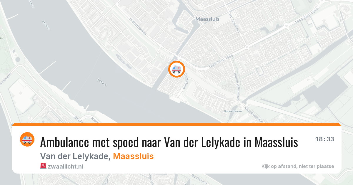Ambulance met spoed naar Van der Lelykade in Maassluis — 5 apr 2026