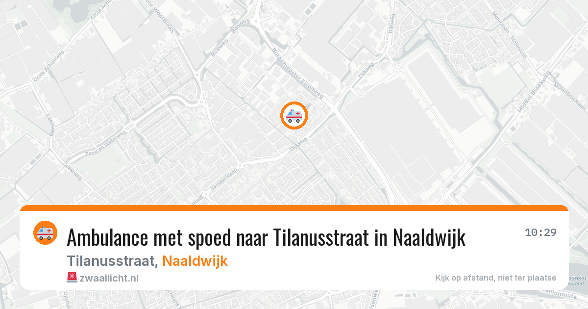Ambulance met spoed naar Tilanusstraat in Naaldwijk — 22 mei 2026