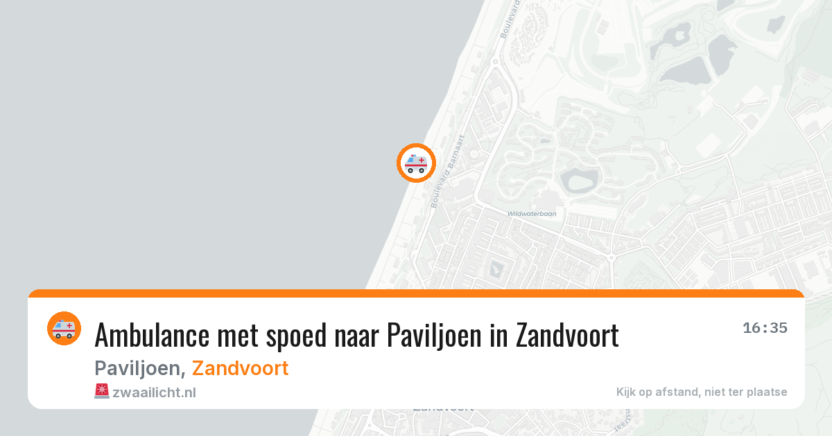 Ambulance met spoed naar Paviljoen in Zandvoort — 22 mei 2026