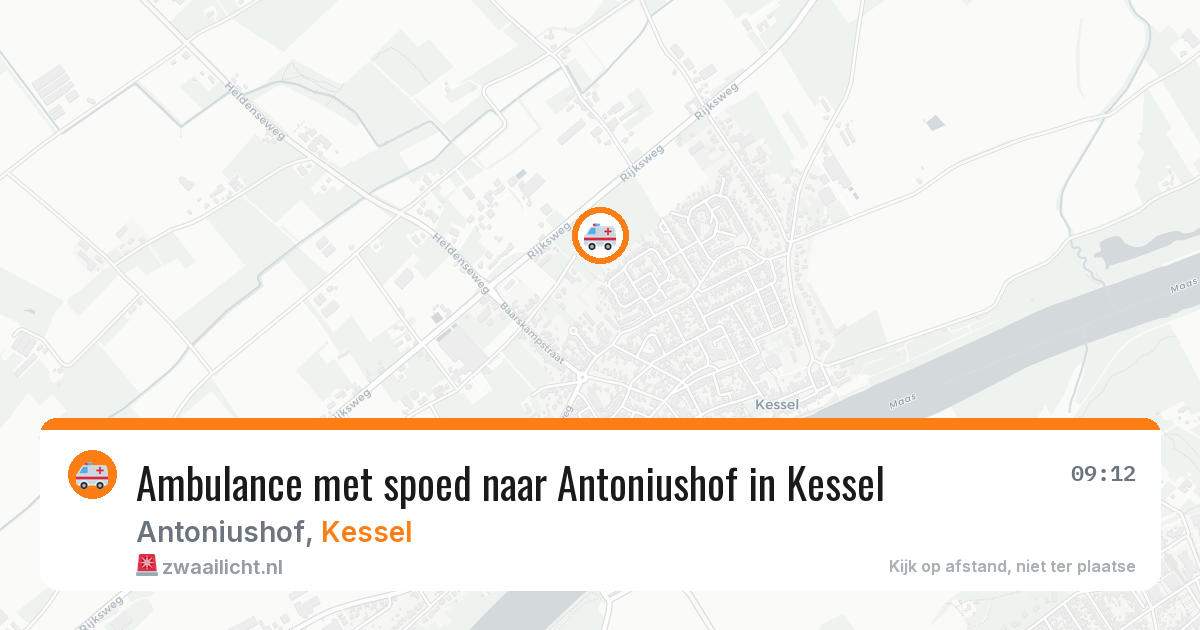Ambulance met spoed naar Antoniushof in Kessel — 25 jul 2026
