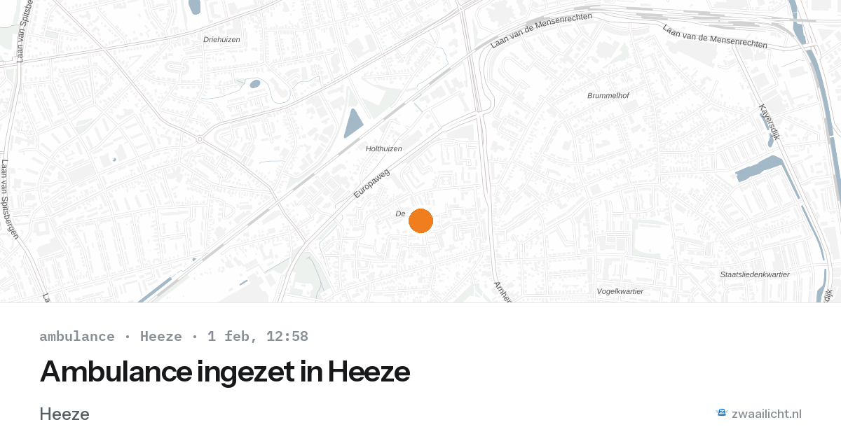 Ambulance ingezet in Heeze — 1 feb 2026