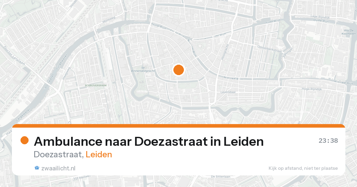 Ambulance naar Doezastraat in Leiden — 18 aug 2026