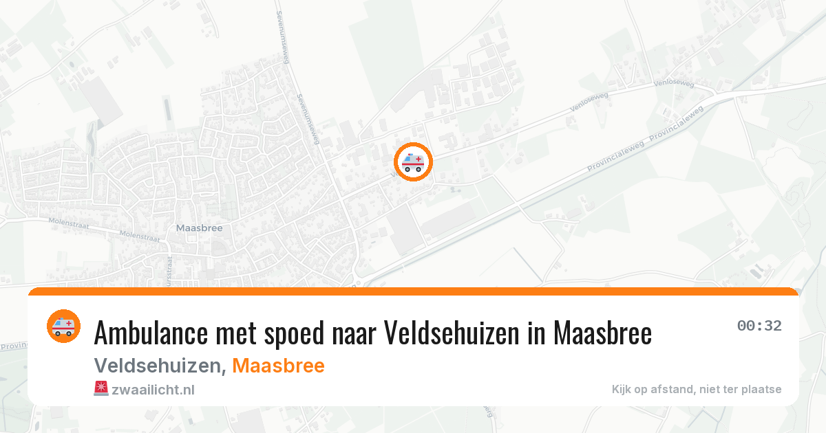 Ambulance met spoed naar Veldsehuizen in Maasbree — 2 aug 2026