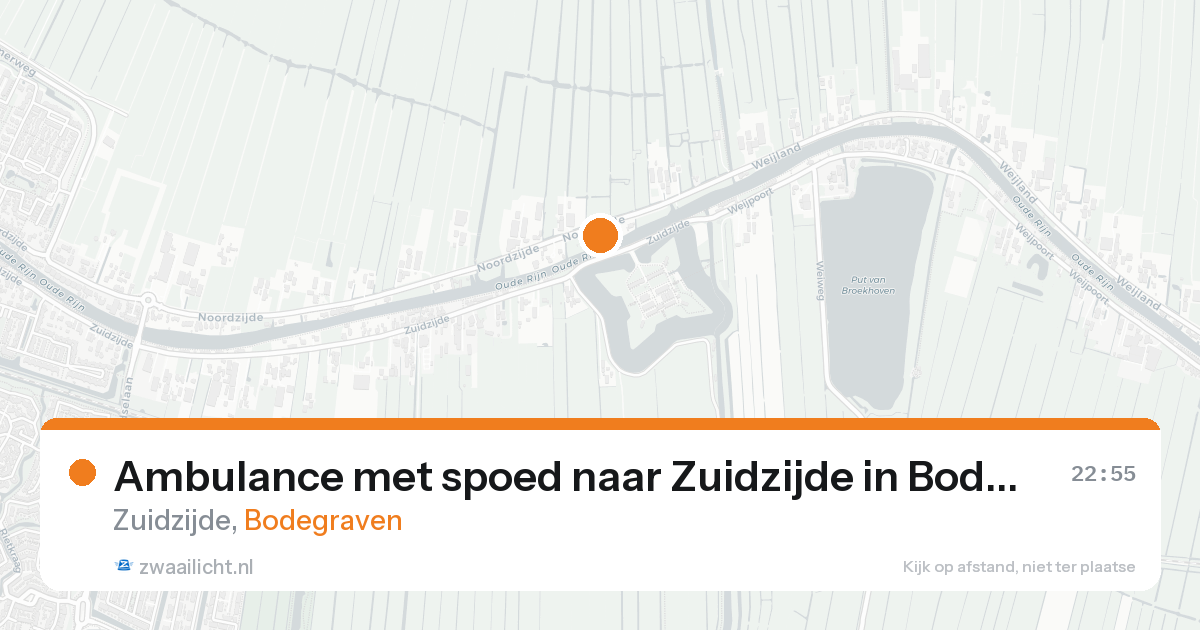 Ambulance met spoed naar Zuidzijde in Bodegraven — 16 jul 2026