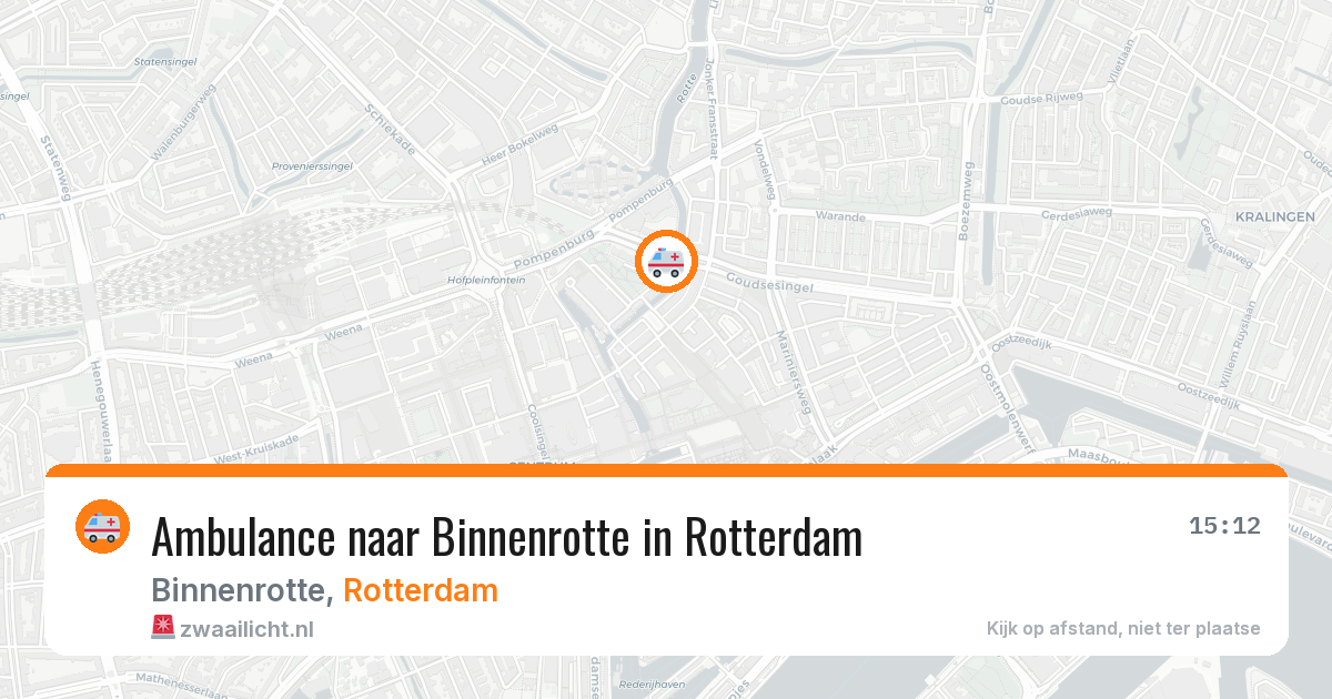 Ambulance naar Binnenrotte in Rotterdam — 12 aug 2026