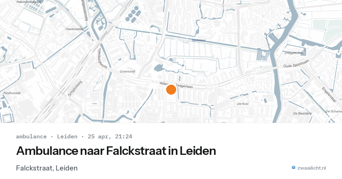 Ambulance naar Falckstraat in Leiden — 25 apr 2026