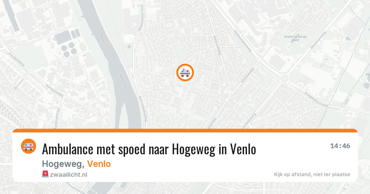 Ambulance met spoed naar Hogeweg in Venlo — 6 jul 2026