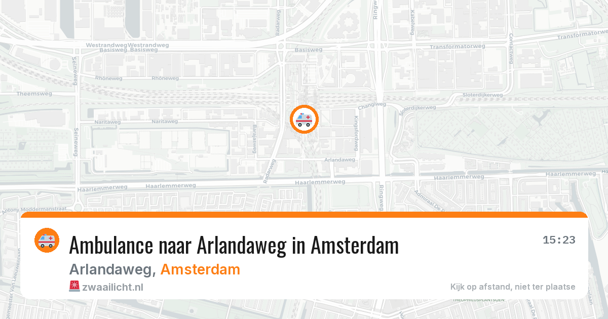Ambulance naar Arlandaweg in Amsterdam — 12 aug 2026