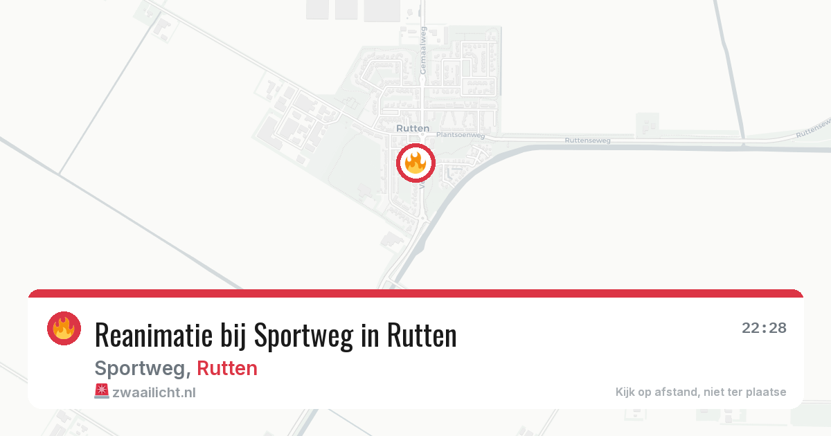 Reanimatie bij Sportweg in Rutten — 25 feb 2026