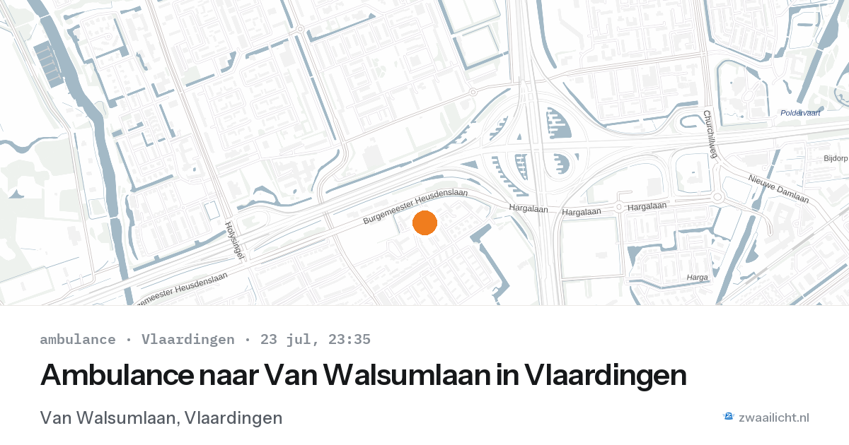 Ambulance naar Van Walsumlaan in Vlaardingen — 23 jul 2026