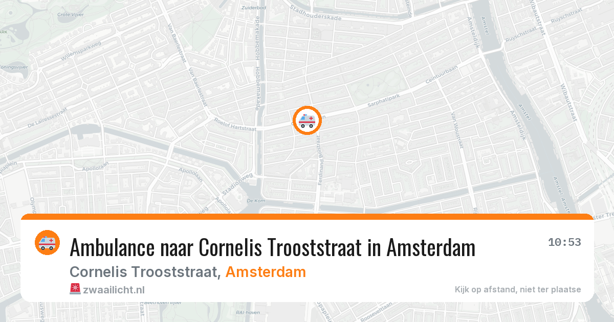Ambulance naar Cornelis Trooststraat in Amsterdam — 20 mei 2026