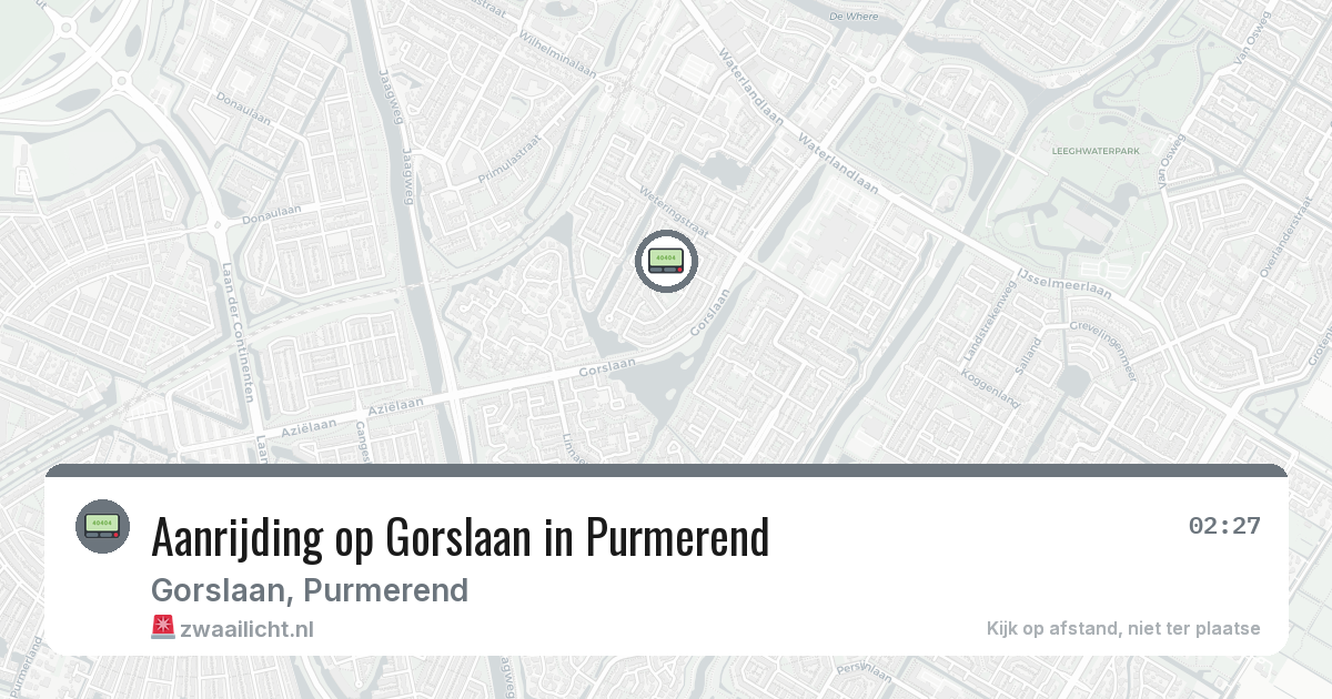 Aanrijding op Gorslaan in Purmerend — 7 mrt 2026