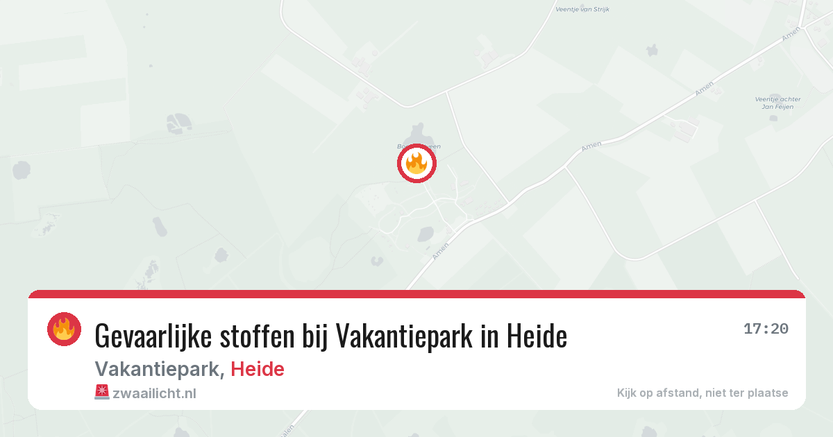 Gevaarlijke stoffen bij Vakantiepark in Heide — 23 mei 2026