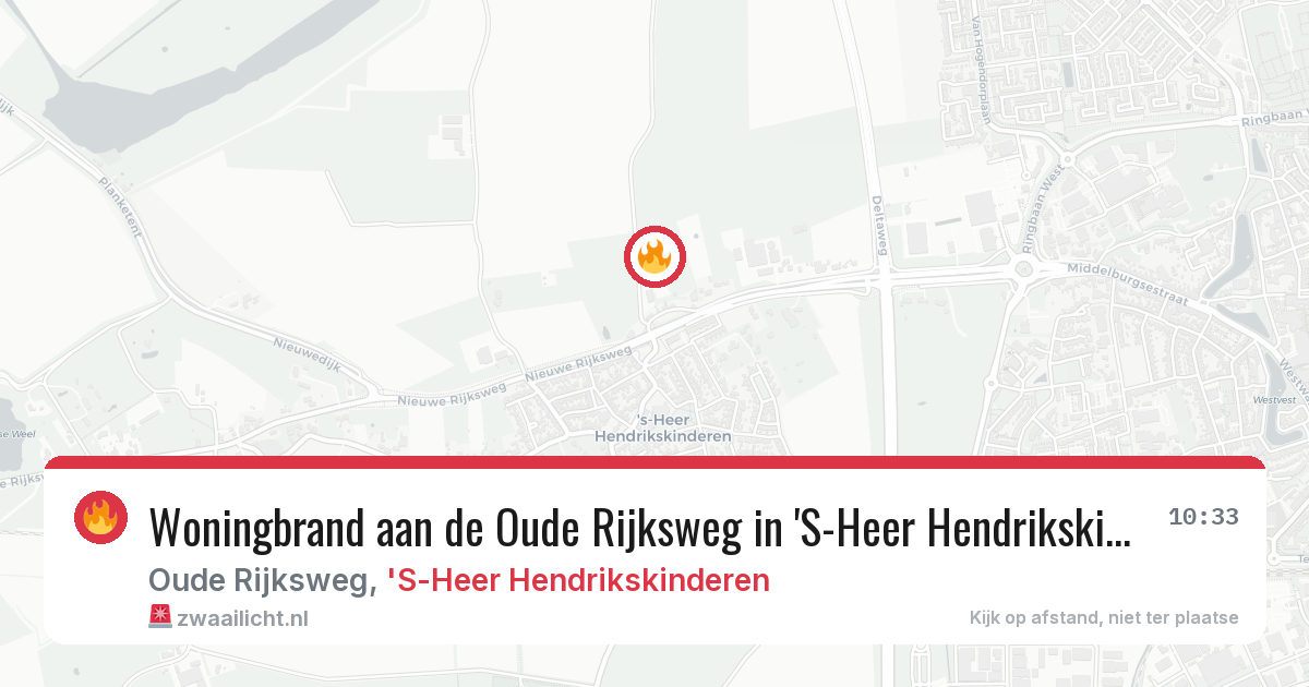 Woningbrand aan de Oude Rijksweg in 'S-Heer Hendrikskinderen — 25 apr 2026