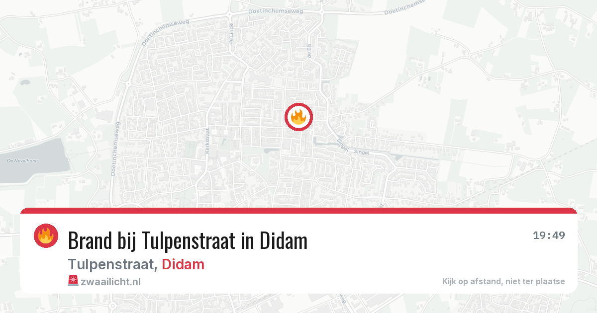 Brand bij Tulpenstraat in Didam — 29 apr 2026