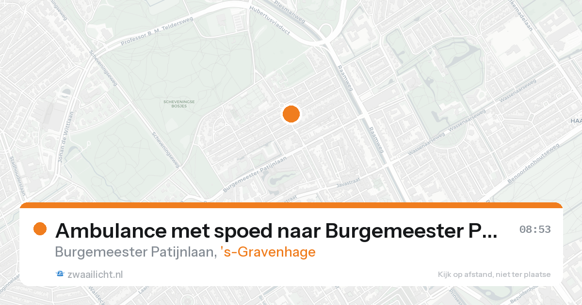 Ambulance met spoed naar Burgemeester Patijnlaan in 's-Gravenhage — 7 mei 2026