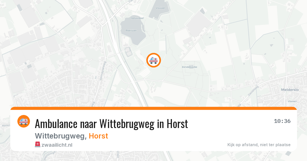 Ambulance naar Wittebrugweg in Horst — 13 jun 2026