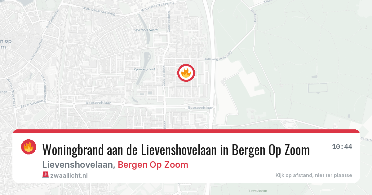 Woningbrand aan de Lievenshovelaan in Bergen Op Zoom — 2 mrt 2026