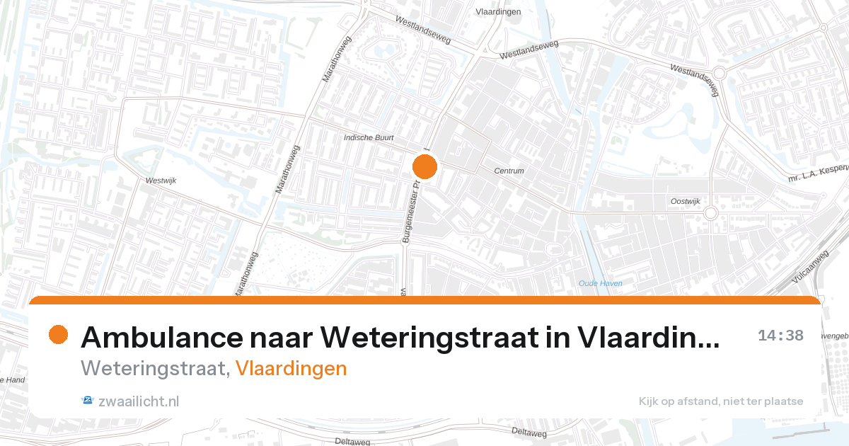 Ambulance naar Weteringstraat in Vlaardingen — 27 aug 2026