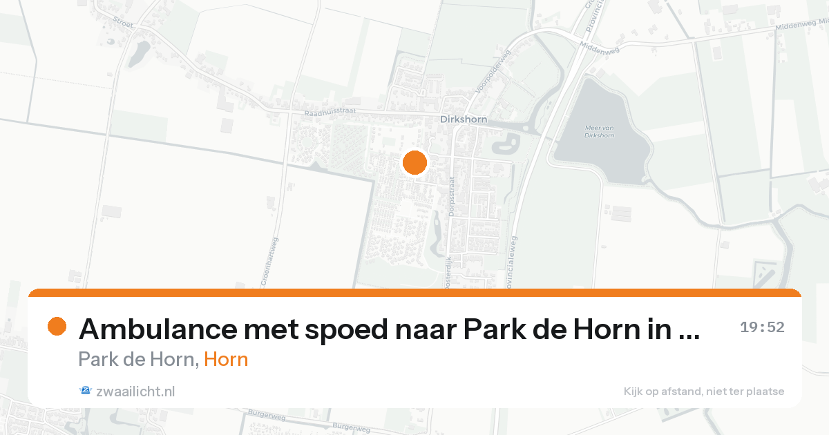 Ambulance met spoed naar Park de Horn in Horn — 19 aug 2026