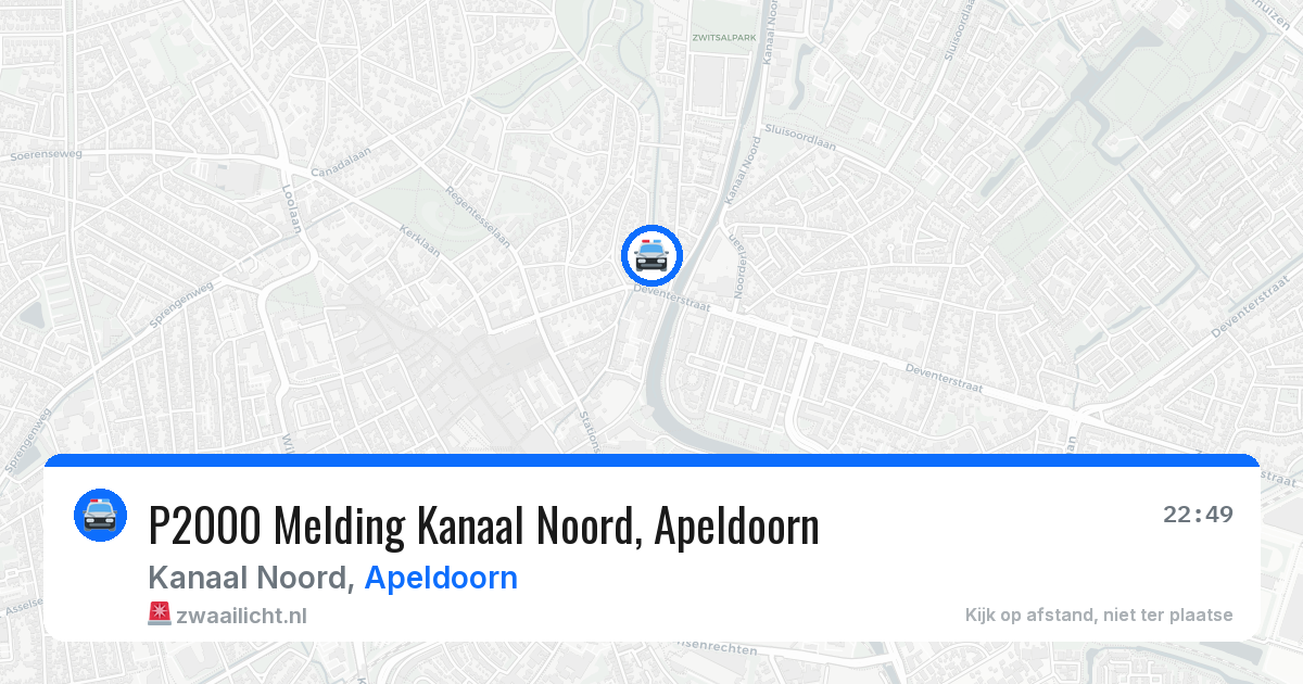P2000 Melding Kanaal Noord, Apeldoorn — 11 jun 2026