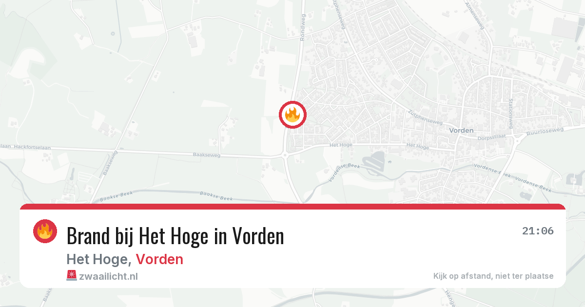 Brand bij Het Hoge in Vorden — 5 aug 2026