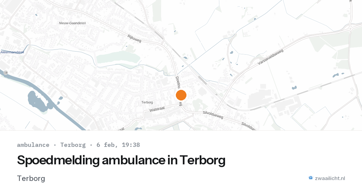 Spoedmelding ambulance in Terborg — 6 feb 2026