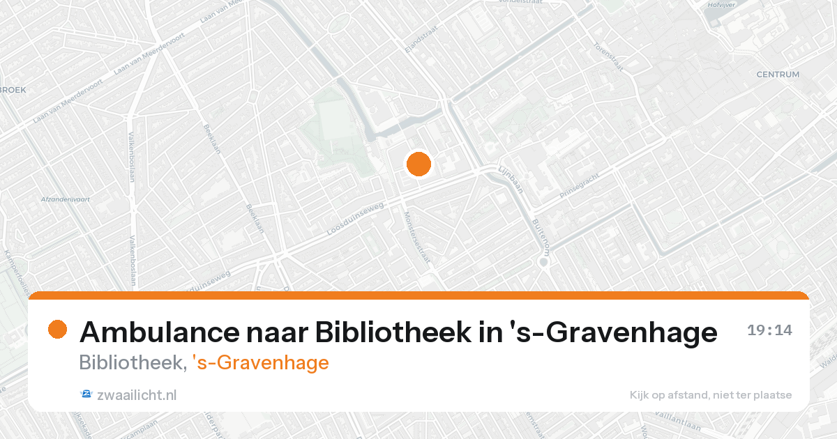 Ambulance naar Bibliotheek in 's-Gravenhage — 18 aug 2026