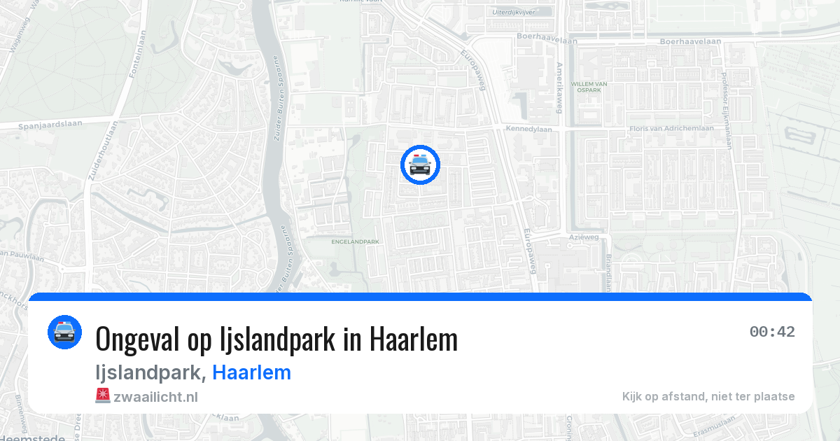 Ongeval op Ijslandpark in Haarlem — 24 mei 2026