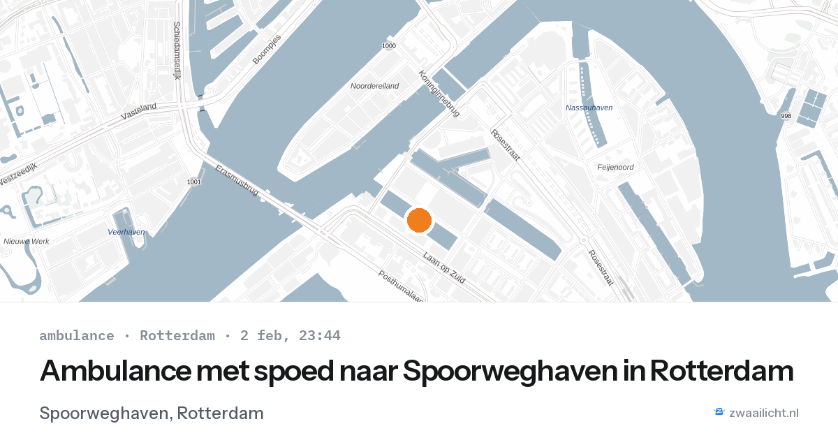 Ambulance met spoed naar Spoorweghaven in Rotterdam — 2 feb 2026