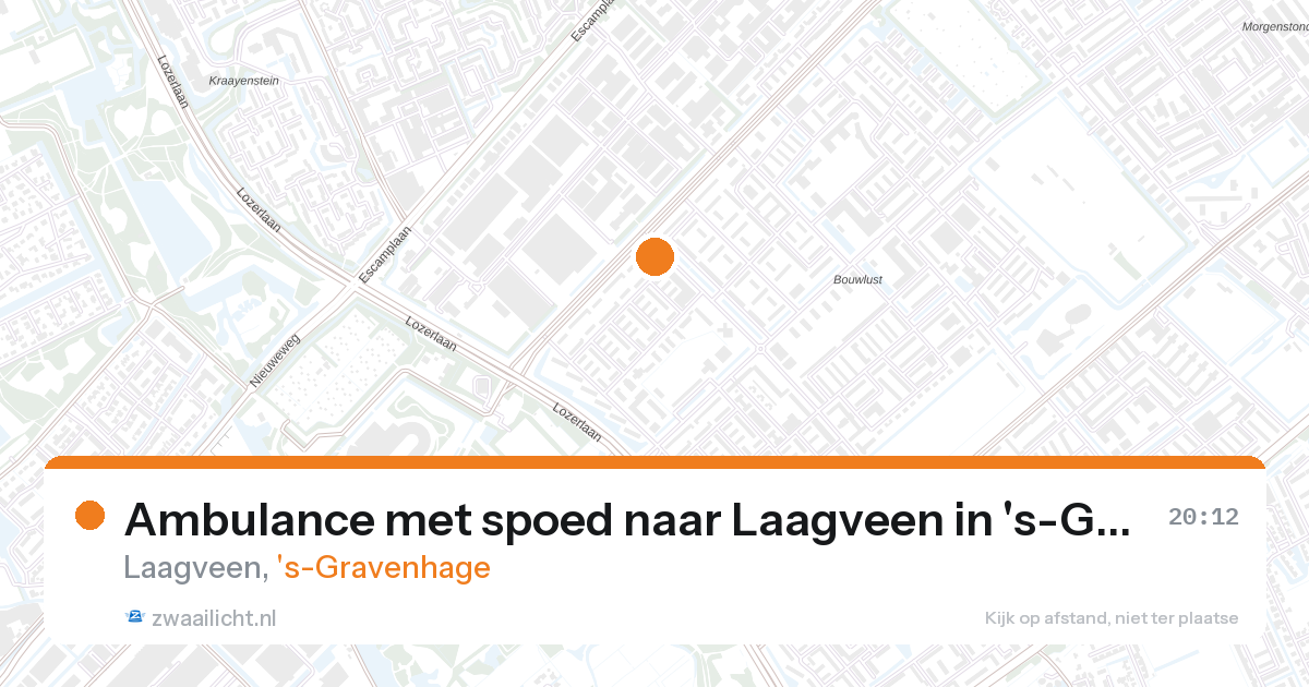 Ambulance met spoed naar Laagveen in 's-Gravenhage — 27 aug 2026