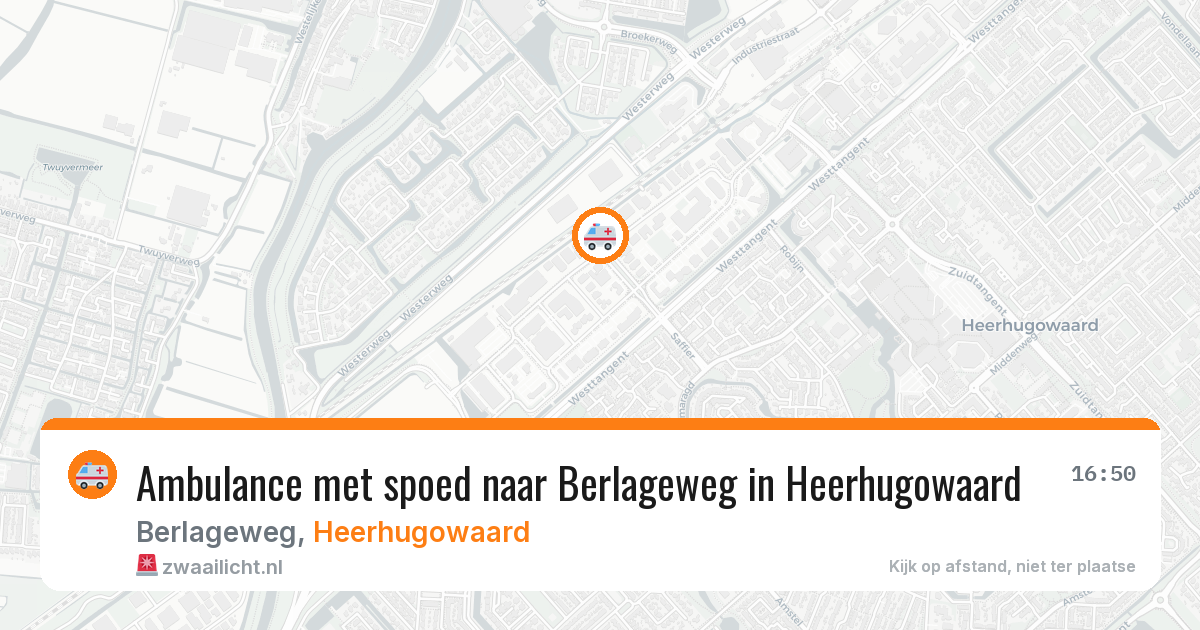 Ambulance met spoed naar Berlageweg in Heerhugowaard — 1 jul 2026