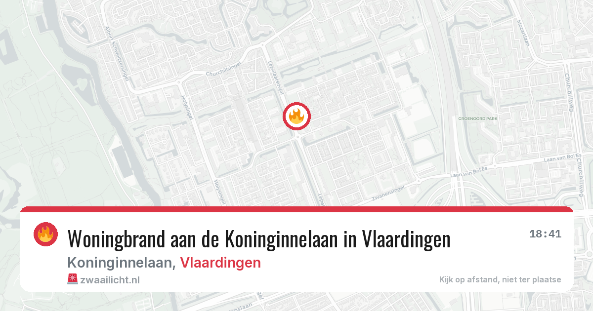 Woningbrand aan de Koninginnelaan in Vlaardingen — 1 jun 2026