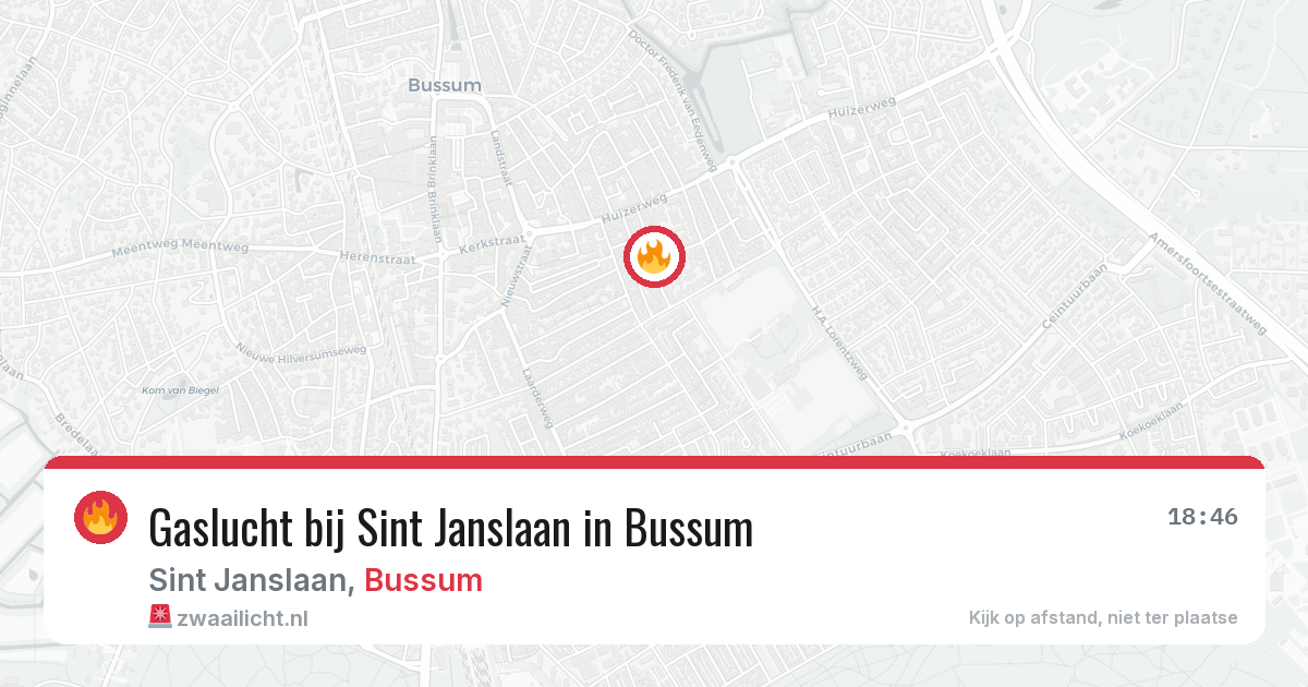 Gaslucht bij Sint Janslaan in Bussum — 14 jul 2026