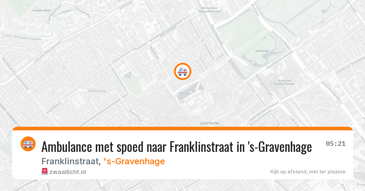Ambulance met spoed naar Franklinstraat in 's-Gravenhage — 27 jan 2026
